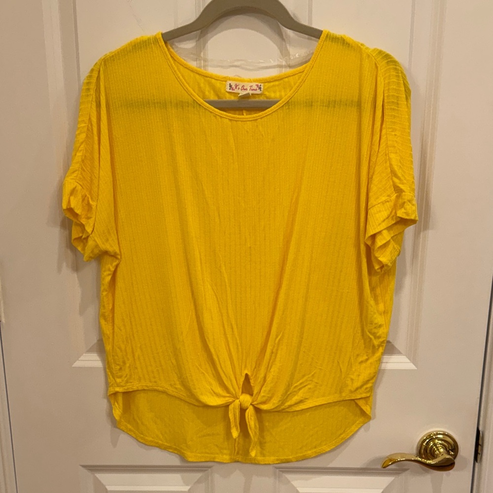 It's Our Time Yellow Short Sleeve Women's Top